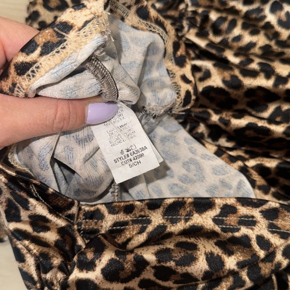Leopard Print Ruched Mini Dress - Picture 4 of 5